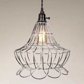 Wire Scallop Bell Pendant Lamp