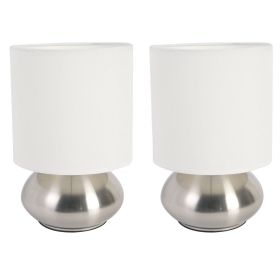 Set of 2 Bedroom Table Lamp Night Light with Touch On Off Sensor