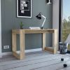 DEPOT E-SHOP Melb Writing Desk with Ample Workstation and Sturdy Legs, Light Oak