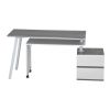Techni Mobili Rotating Multi-Positional Modern Desk, Grey