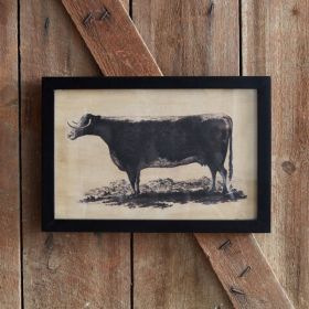 Homestead Framed Canvas (Option: Bull)