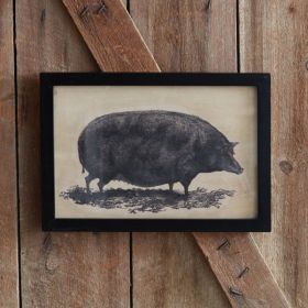 Homestead Framed Canvas (Option: Pig)